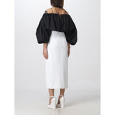 PINKO White Polyester Midi Skirt